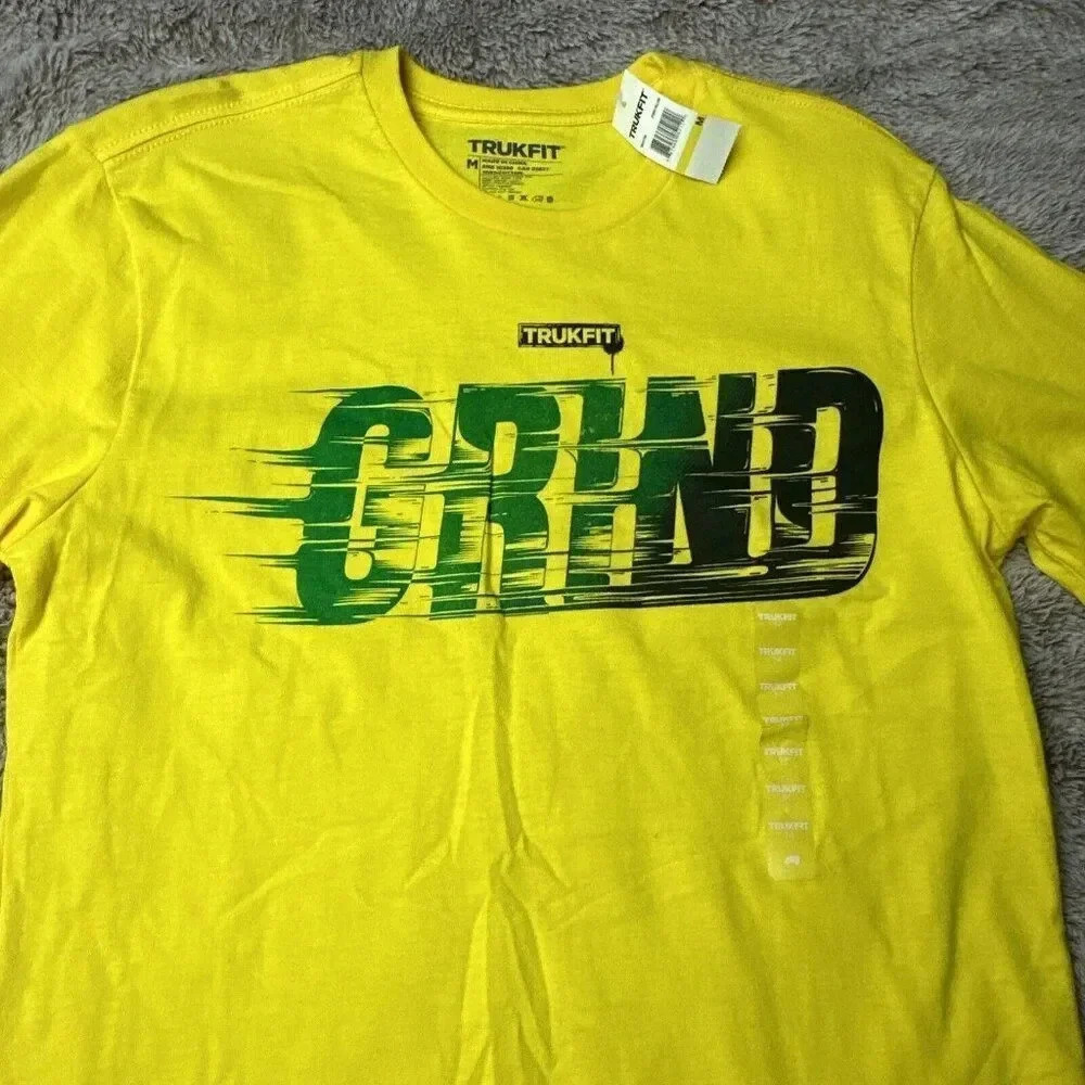 TRUKFIT Men’s Grind Graphic Cyber Yellow T-Shirt Size M - Picture 16 of 16